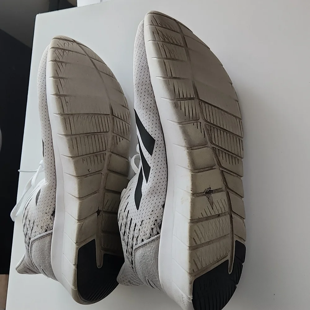 Size 10 Adidas black and white Running Casual Athleisure shoes